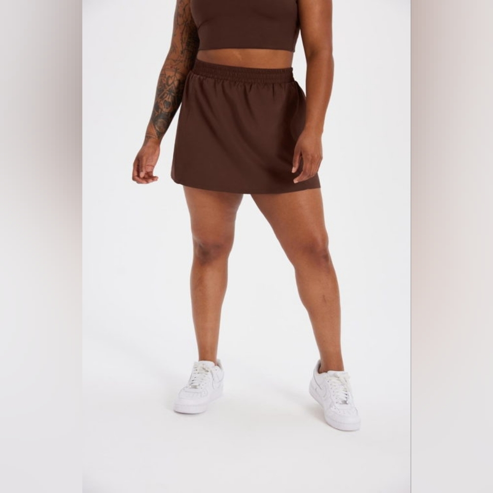 Girlfriend Collective Earth Birdie Woven Skort